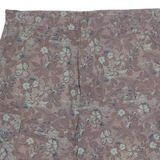 HANBURY Mens Cargo Shorts Brown Floral XL W40