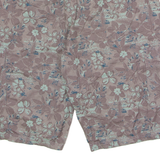 HANBURY Mens Cargo Shorts Brown Floral XL W40