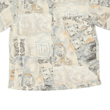 DANIEL HECHTER Mens Shirt Beige Crazy Pattern L