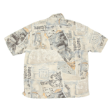 DANIEL HECHTER Mens Shirt Beige Crazy Pattern L