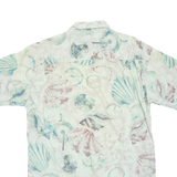 Mens Shirt Blue Crazy Pattern S