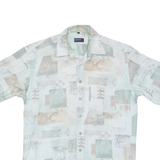 CARLETTI Mens Shirt Blue Crazy Pattern M