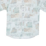 CARLETTI Mens Shirt Blue Crazy Pattern M