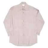 Mens Plain Shirt Purple Suede Long Sleeve M