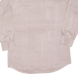 Mens Plain Shirt Purple Suede Long Sleeve M