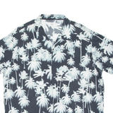 Q/S Mens Hawaiian Shirt Black Floral 2XL