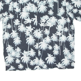 Q/S Mens Hawaiian Shirt Black Floral 2XL