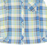 Womens Shirt Blue Check Long Sleeve S