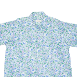 LORENZINI Mens Shirt Blue Floral M