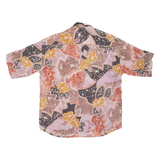 MCKAY Mens Shirt Brown Crazy Pattern XL