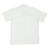 CRE ANGELO Mens Shirt White Striped S