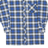 HEAVY FIRST CLASS Mens Flannel Shirt Blue Check Long Sleeve M
