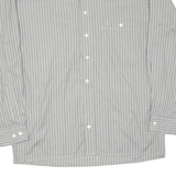 ETERNA Mens Shirt Grey Striped Long Sleeve M
