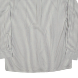 ETERNA Mens Shirt Grey Striped Long Sleeve M