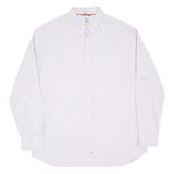 PEPE JEANS Mens Shirt Purple Striped Long Sleeve 2XL