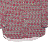 IVY CREW Mens Shirt Maroon Crazy Pattern Long Sleeve 2XL