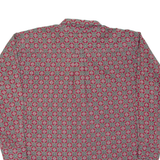 IVY CREW Mens Shirt Maroon Crazy Pattern Long Sleeve 2XL