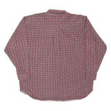 IVY CREW Mens Shirt Maroon Crazy Pattern Long Sleeve 2XL