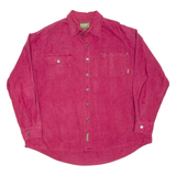 M.FINE AND SONS Mens Plain Shirt Red Long Sleeve XL