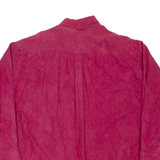 M.FINE AND SONS Mens Plain Shirt Red Long Sleeve XL