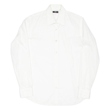 BOSS Mens Plain Shirt White Long Sleeve M