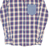 TED BAKER Mens Shirt Blue Check Long Sleeve XS