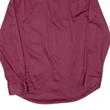 DKNY Mens Plain Shirt Maroon Long Sleeve M