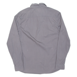 WRANGLER Slim Fit Mens Plain Shirt Grey Long Sleeve L