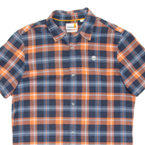 TIMBERLAND Mens Shirt Orange Check M
