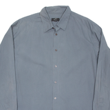 CALVIN KLEIN Mens Plain Shirt Grey Long Sleeve XL