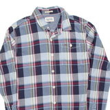 HILFIGER DENIM Mens Shirt Blue Check Long Sleeve S