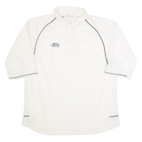 SLAZENGER Mens Polo Shirt Cream 3/4 Sleeve XL