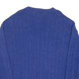 IZOD Mens Jumper Blue Cable Knit L
