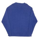 IZOD Mens Jumper Blue Cable Knit L