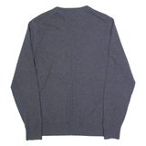 TOMMY HILFIGER Mens Jumper Grey Tight Knit Wool S