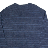 NAUTICA Mens Patterned Jumper Blue Striped Tight Knit 2XL