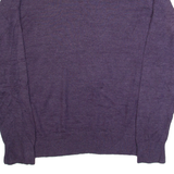 TOMMY HILFIGER Mens Jumper Purple Tight Knit Wool L