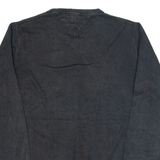 TOMMY HILFIGER Mens Jumper Black V-Neck Tight Knit S