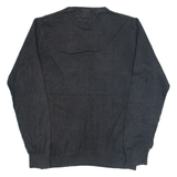 TOMMY HILFIGER Mens Jumper Black V-Neck Tight Knit S