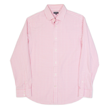 JAEGER Mens Shirt Pink Gingham Long Sleeve L