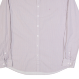 CALVIN KLEIN Fitted Mens Shirt Red Spotted Long Sleeve L