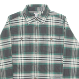 CARHARTT Womens Flannel Shirt Grey Check Long Sleeve M