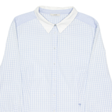 JOOP! Womens Shirt Blue Gingham Long Sleeve L