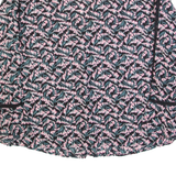 JIGSAW Womens Printed Blouse Black V-Neck Long Sleeve Floral UK 10