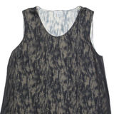 JIGSAW Womens Printed Vest Black Sleeveless Silk UK 6