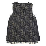 JIGSAW Womens Printed Vest Black Sleeveless Silk UK 6