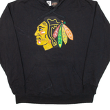 Chicago Blackhawks Mens Black Hoodie USA M