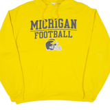 CHAMPION Michigan Football Mens Yellow Hoodie USA L