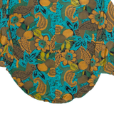 Womens Printed Shirt Brown Collared Long Sleeve Viscose Crazy Pattern M