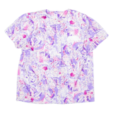 Womens Printed Blouse Purple Viscose Crazy Pattern M